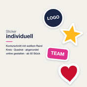 Sticker individuell gestalten – mit Konturschnitt